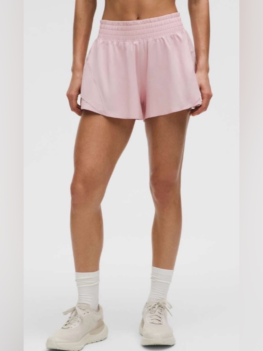Lululemon NWT Shake It Out High Rise Run 2.5 Athletic Shorts light pink Size S - Picture 3 of 10